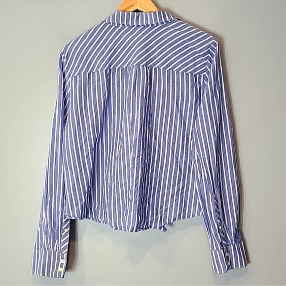 J. Crew Blue and White Striped Button Down Shirt - Picture 4 of 7